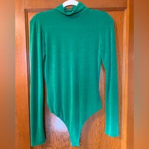 Green Sheer Long Sleeve Bodysuit - L